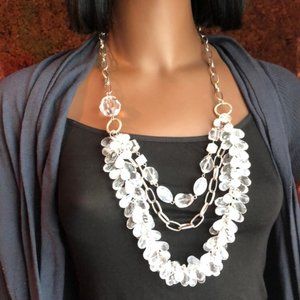 Crystal and Chain Necklace